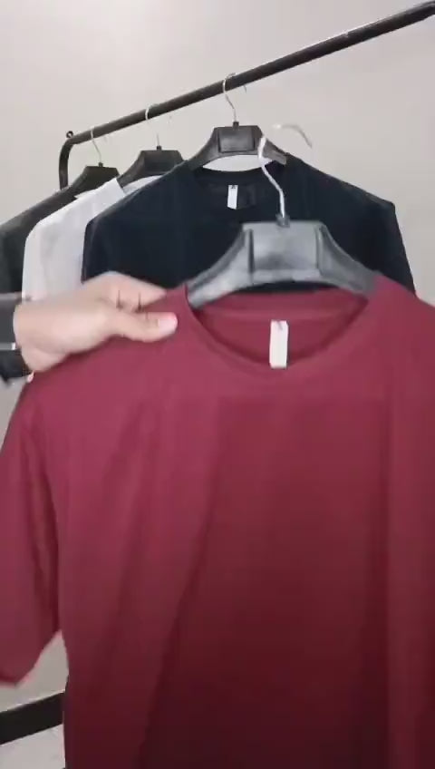 Men Stitched Jersey Plain T-Shirt,Pack of 4